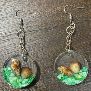 Handmade Resin Shell Earrings